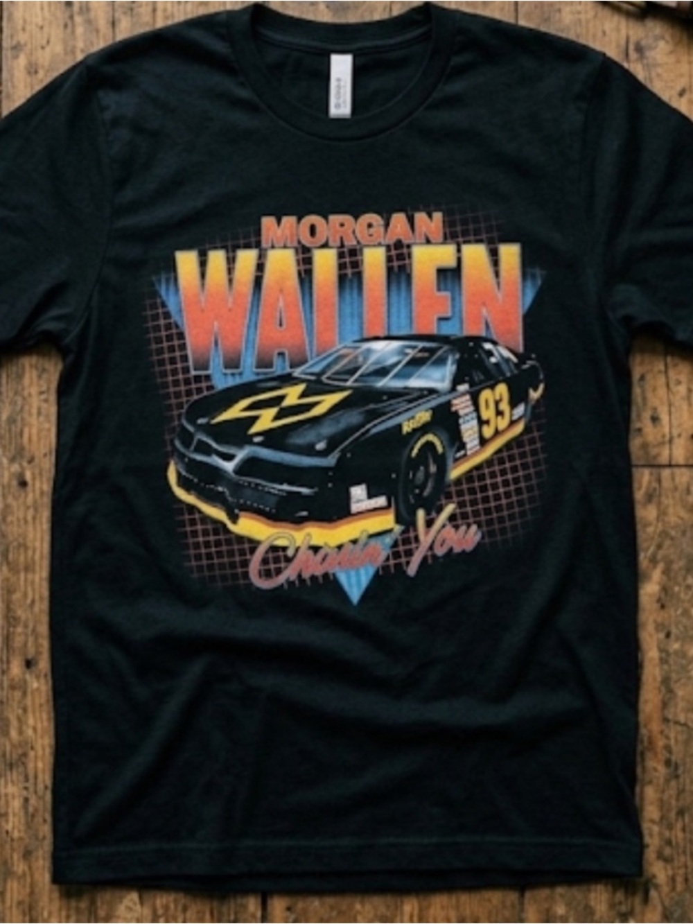 Morgan Wallen NASCAR Black Graphic T-Shirt